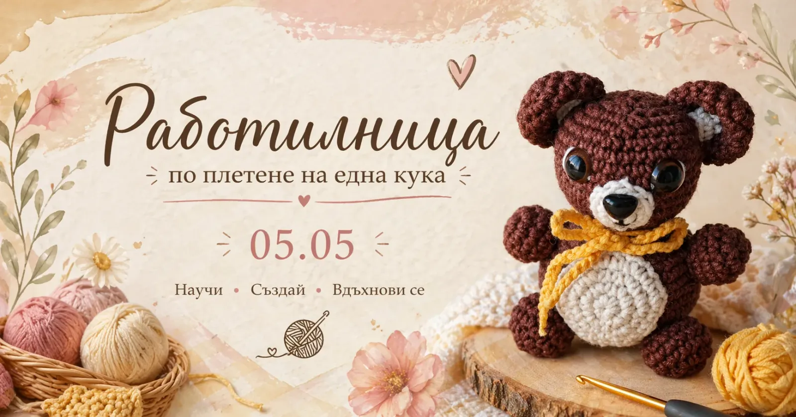 Работилница по плетене на една кука | с Диляна Георгиева