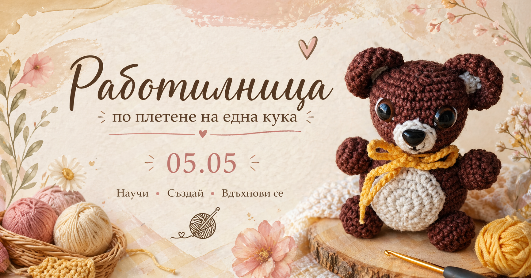 Работилница по плетене на една кука | с Диляна Георгиева