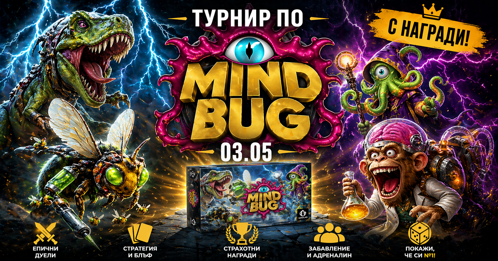 Турнир по Mindbug  | Хитова игра за начинаещи