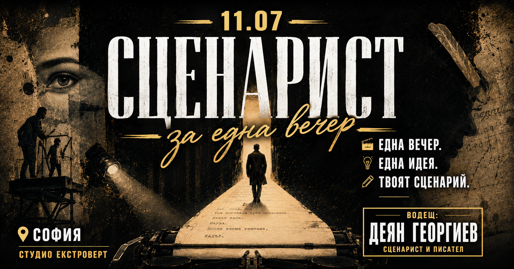 Сценарист за една вечер | Игровизирана работилница