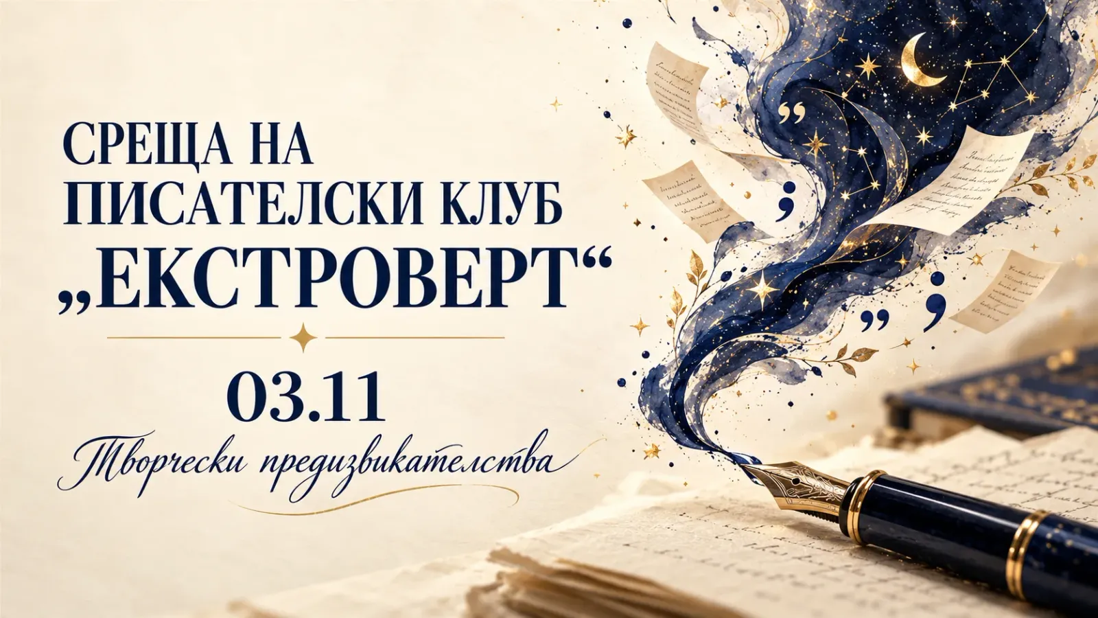 Среща на писателски клуб „Екстроверт“ | Творчески предизвикателства