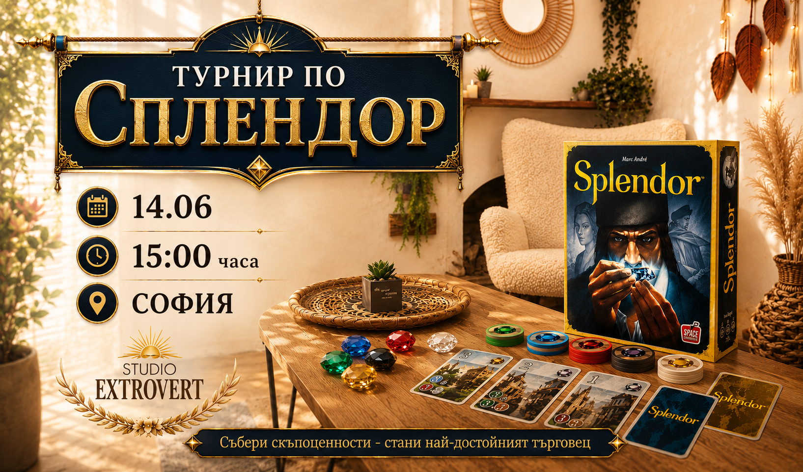 Турнир по Сплендор | Лесни правила, много стратегии