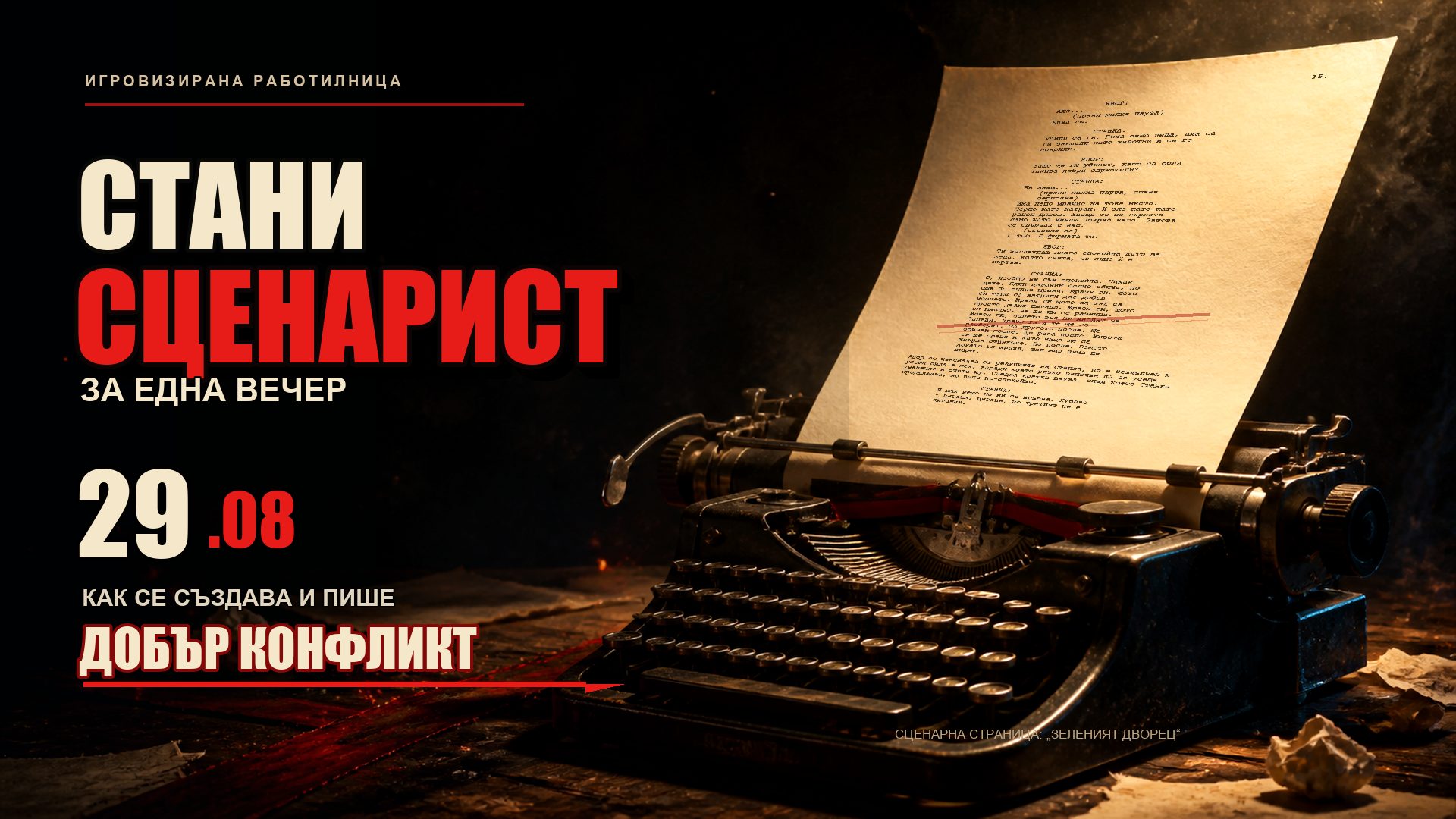 Стани сценарист за една вечер | Как се пише добър конфликт