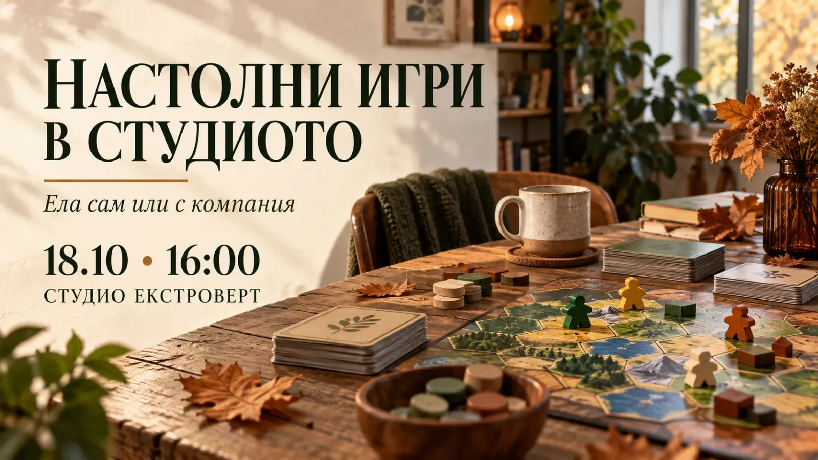 Настолни игри в студиото | Ела сам или с компания