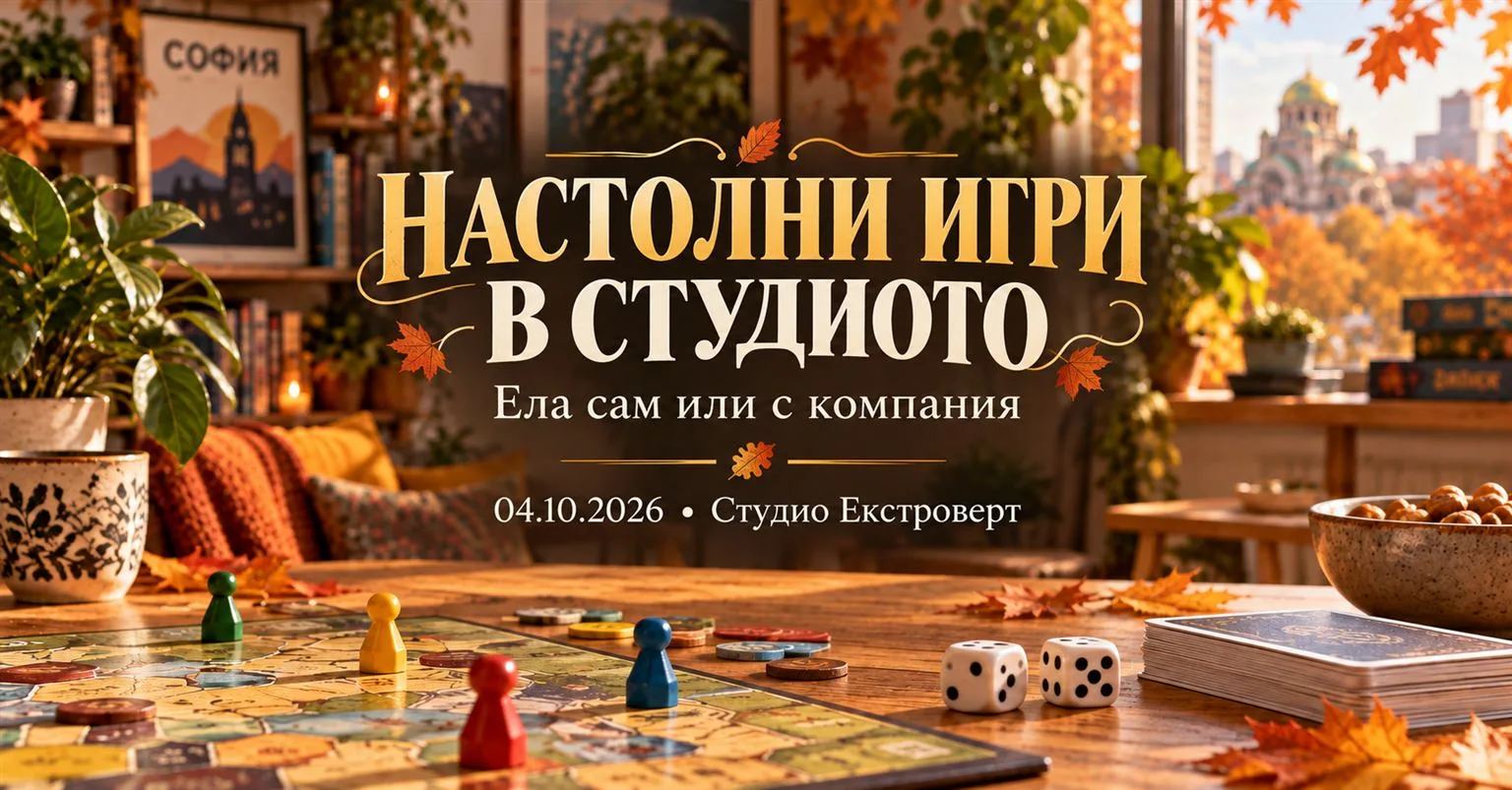 Настолни игри в студиото | Ела сам или с компания